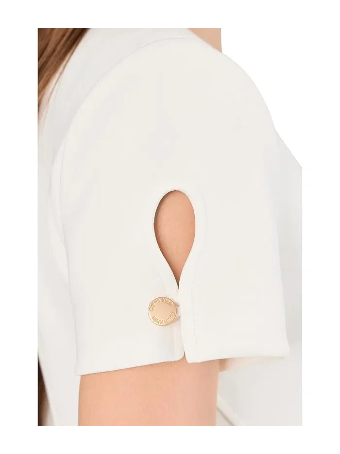 Платье-футляр с коротким рукавом Short Sleeve Scuba Sheath Calvin Klein — 5