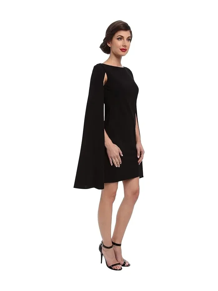 Платье-футляр с накидкой Structured Cape Sheath Adrianna Papell — 4