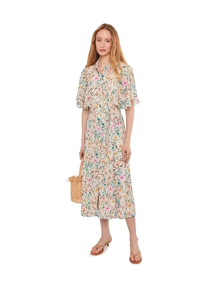 Платье с флоральным принтом Flutter Sleeve Princess Seam Vince Camuto — 2
