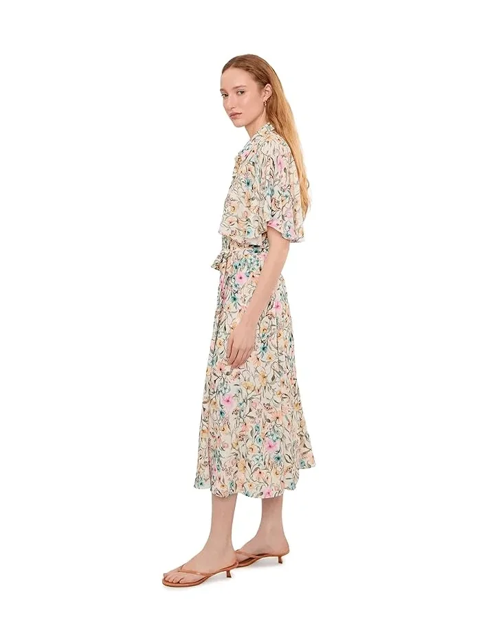 Платье с флоральным принтом Flutter Sleeve Princess Seam Vince Camuto — 3