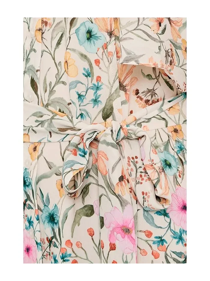 Платье с флоральным принтом Flutter Sleeve Princess Seam Vince Camuto — 5