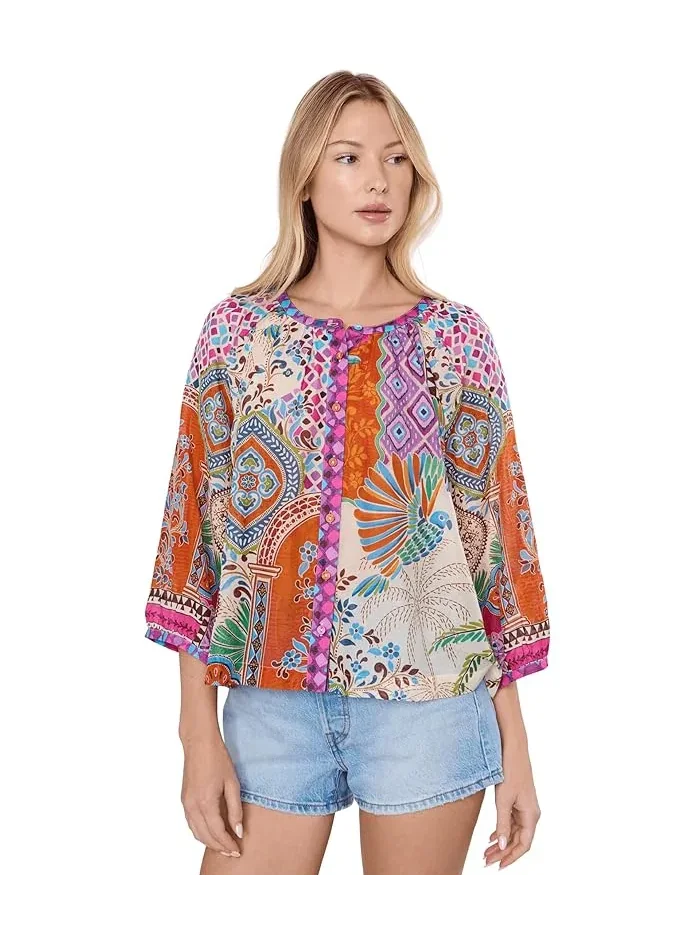 Блуза с принтом Michaella Peasant Blouse Johnny Was, Avelar — 1