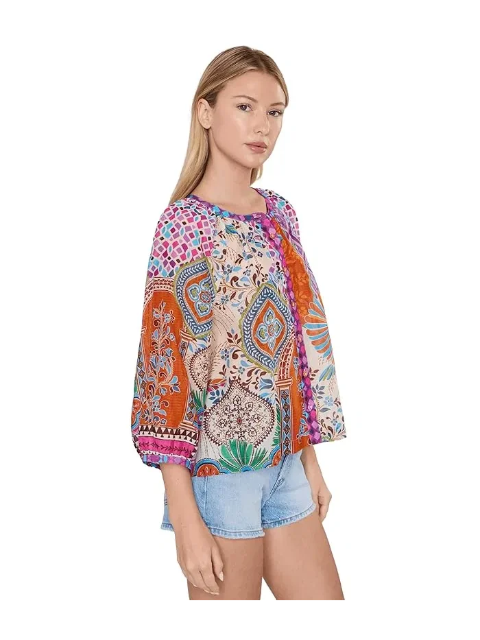 Блуза с принтом Michaella Peasant Blouse Johnny Was, Avelar — 3