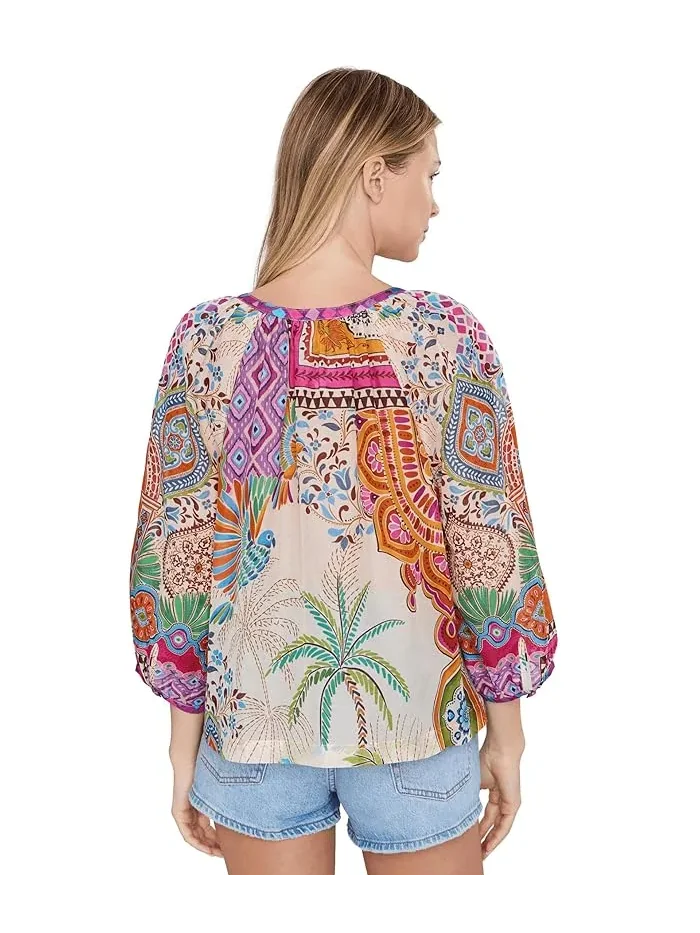 Блуза с принтом Michaella Peasant Blouse Johnny Was, Avelar — 4