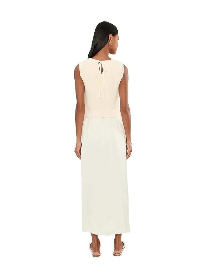 Платье трикотажное с вырезом Sleeveless Crew Neck Tie Back Sweater Woven Dress Liverpool Los Angeles — 4
