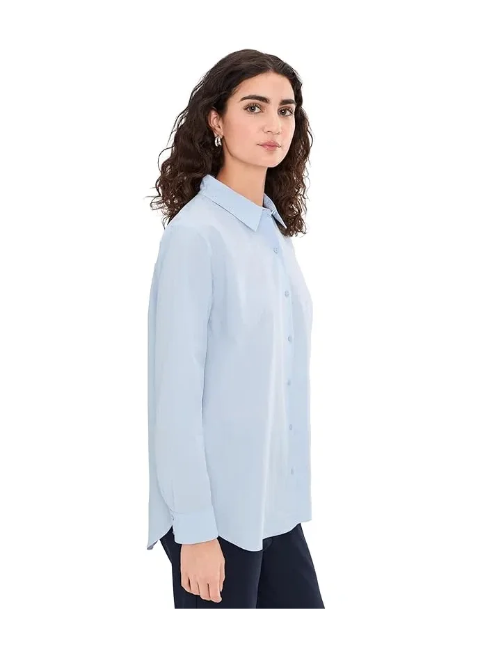 Рубашка из органического хлопка Classic Collar Long Shirt Eileen Fisher — 3