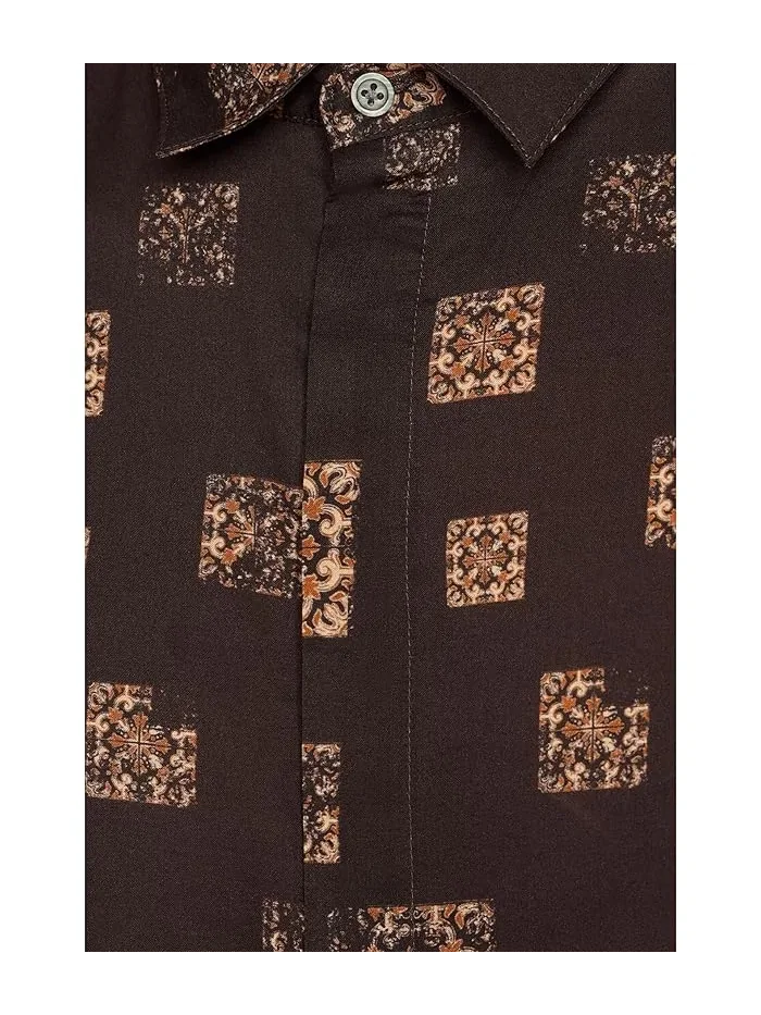 Рубашка с принтом Loren W690S26 John Varvatos — 5