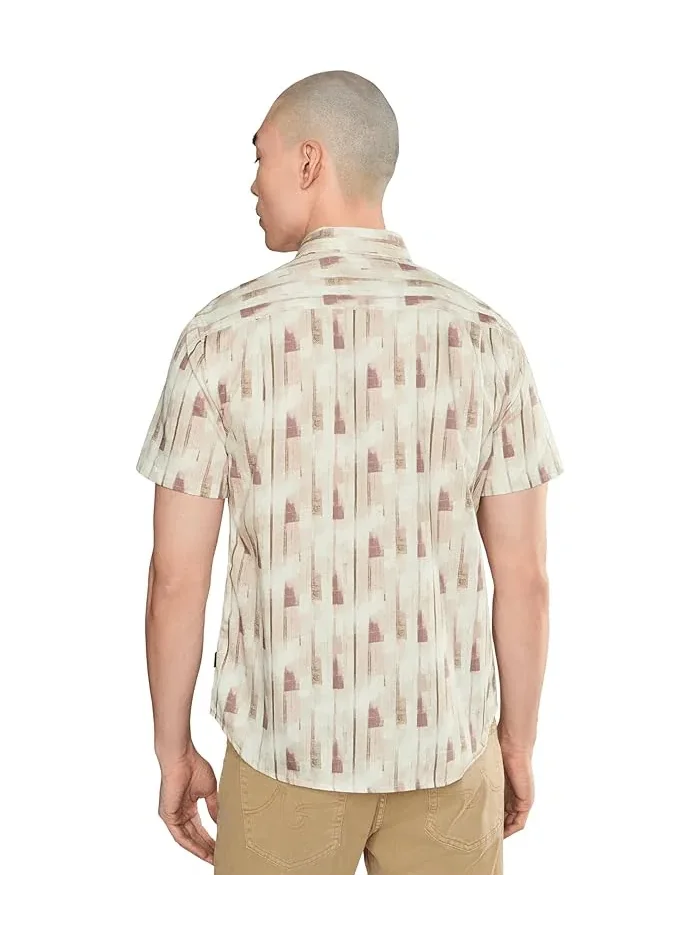 Рубашка с принтом Sean Short Sleeve French Placket Shirt John Varvatos — 4