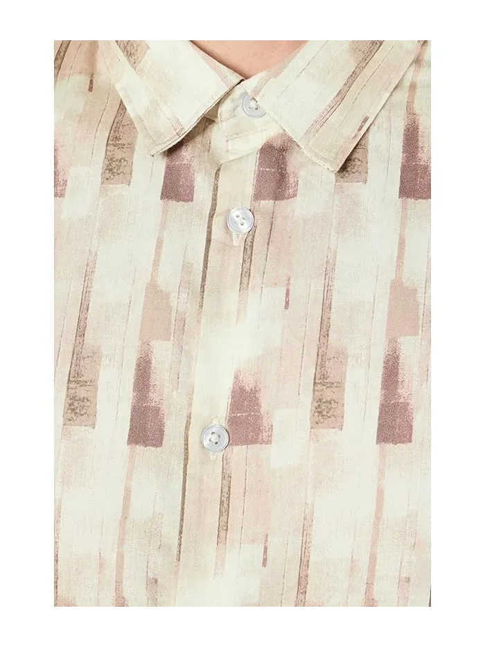 Рубашка с принтом Sean Short Sleeve French Placket Shirt John Varvatos — 5