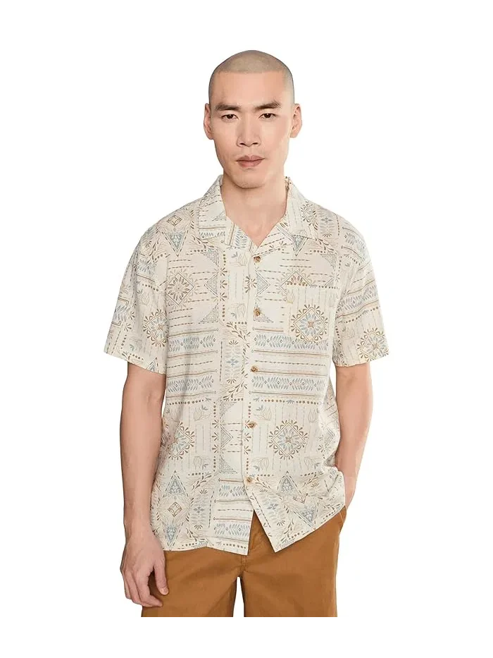 Рубашка повседневная Aloha Linen Camp Shirt Short Sleeve Pendleton, Laurel Grove Ecru — бежевый