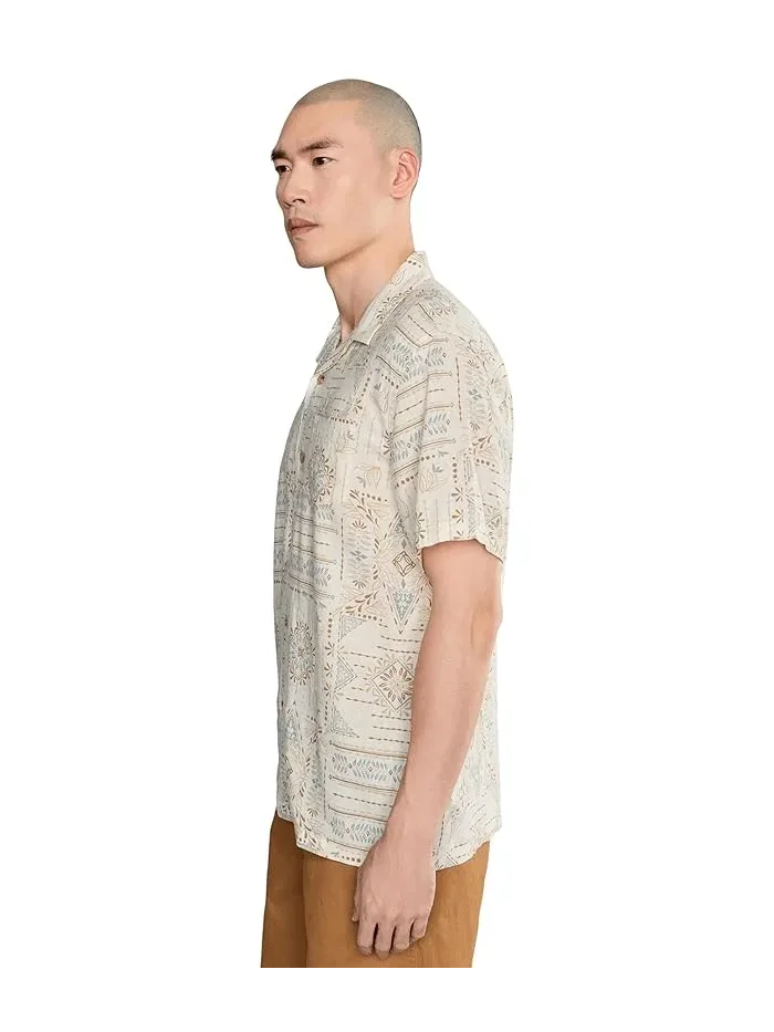 Рубашка повседневная Aloha Linen Camp Shirt Short Sleeve Pendleton, Laurel Grove Ecru — 3