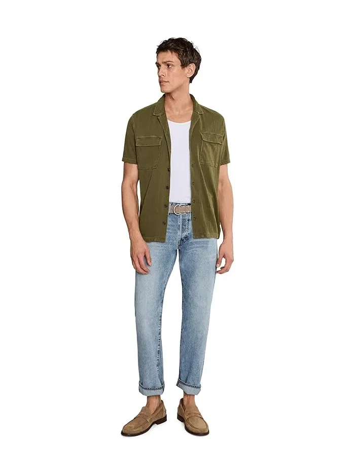 Рубашка с воротником-стойкой хлопок Amadora Camp Collar Shirt John Varvatos — 2