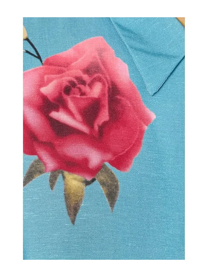 Рубашка с цветочным принтом Fleur Fazed AllSaints — 5