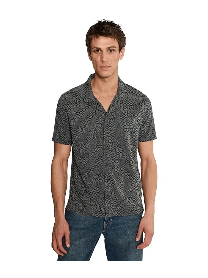 Рубашка с воротником-стойкой Cillian Camp Collar John Varvatos — 1