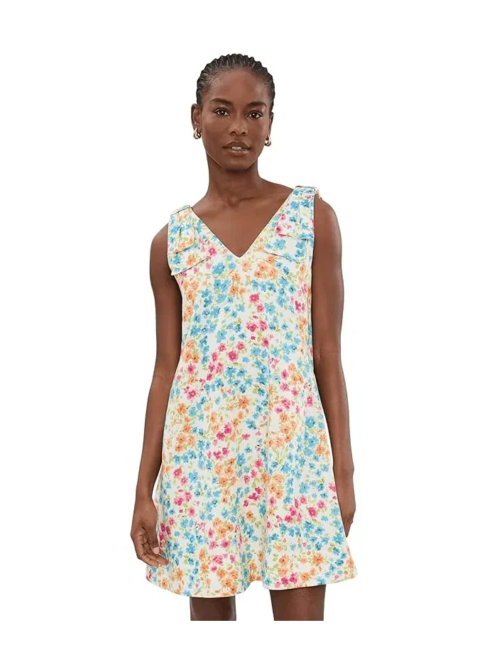 Платье А-силуэта с цветочным принтом Floral Bow Strap A-Line Dress CeCe — 1