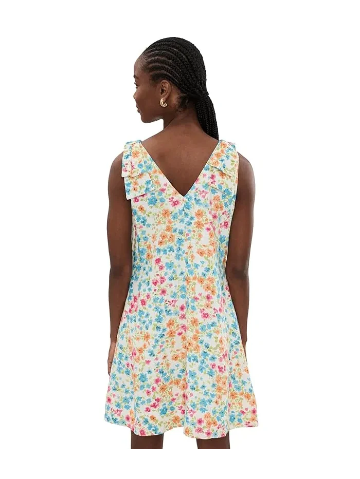 Платье А-силуэта с цветочным принтом Floral Bow Strap A-Line Dress CeCe — 4