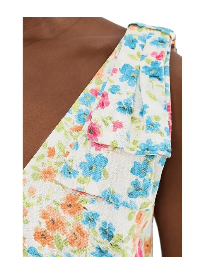 Платье А-силуэта с цветочным принтом Floral Bow Strap A-Line Dress CeCe — 5