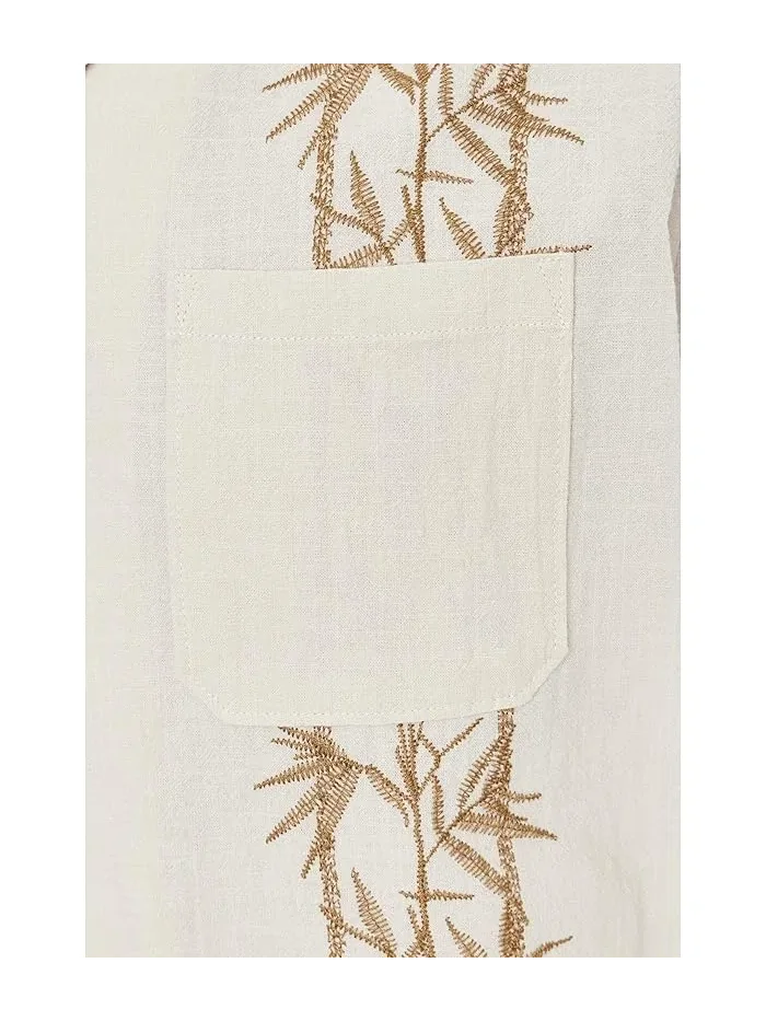 Рубашка с вышивкой Sano Camp Embroidered Short Sleeve Hurley — 5