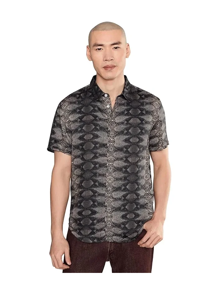 Рубашка с коротким рукавом питоний  Loren Short Sleeve Shirt W690f26 John Varvatos — 1