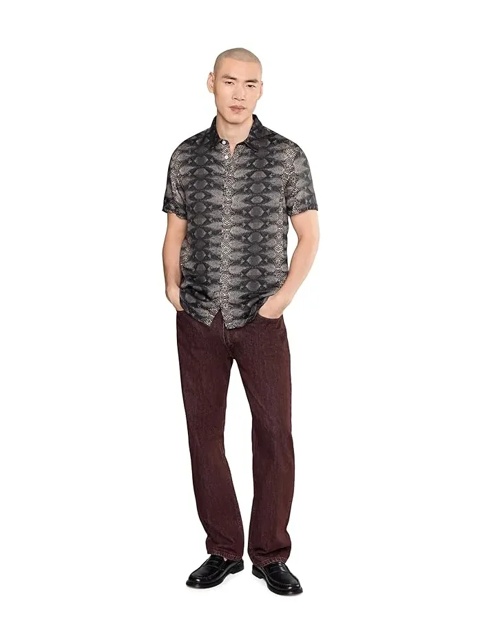 Рубашка с коротким рукавом питоний  Loren Short Sleeve Shirt W690f26 John Varvatos — 2