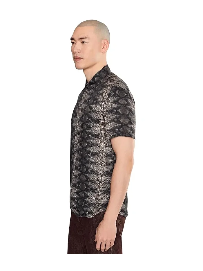 Рубашка с коротким рукавом питоний  Loren Short Sleeve Shirt W690f26 John Varvatos — 3