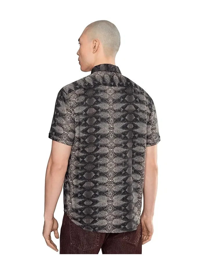 Рубашка с коротким рукавом питоний  Loren Short Sleeve Shirt W690f26 John Varvatos — 4