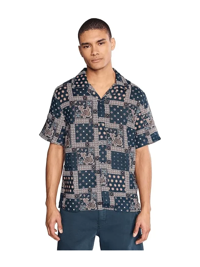 Рубашка с цветочным принтом Dan Camp Collar Shirt John Varvatos — 1