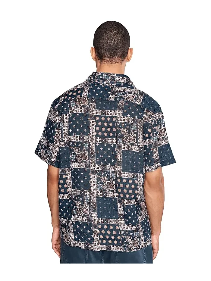 Рубашка с цветочным принтом Dan Camp Collar Shirt John Varvatos — 4