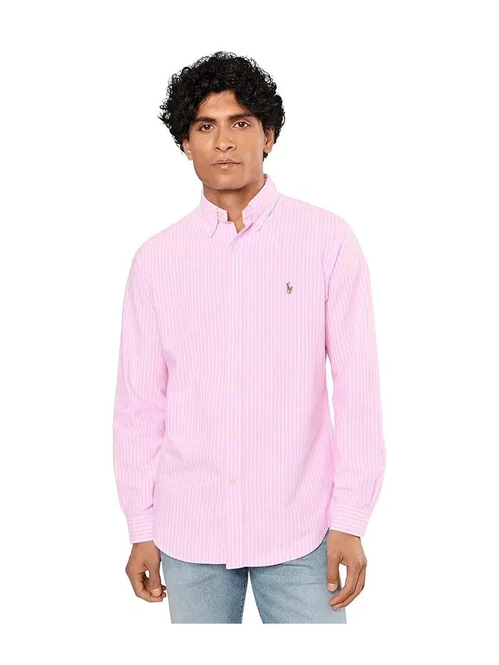 Футболка из сшитой ткани Classic Striped Seersucker Shirt Polo Ralph Lauren — 1