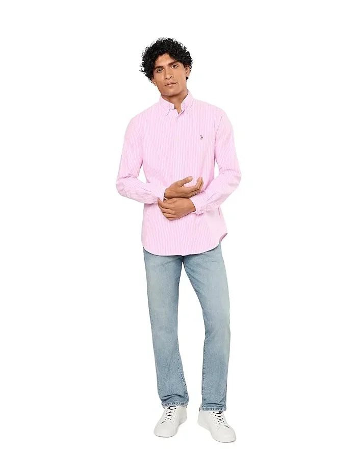 Футболка из сшитой ткани Classic Striped Seersucker Shirt Polo Ralph Lauren — 2