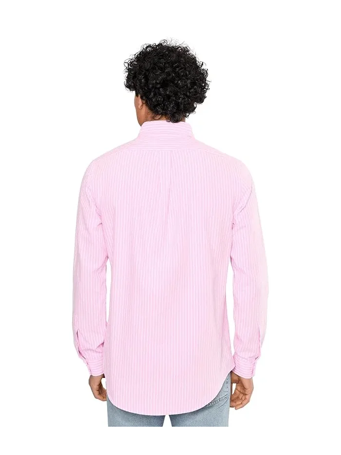 Футболка из сшитой ткани Classic Striped Seersucker Shirt Polo Ralph Lauren — 4