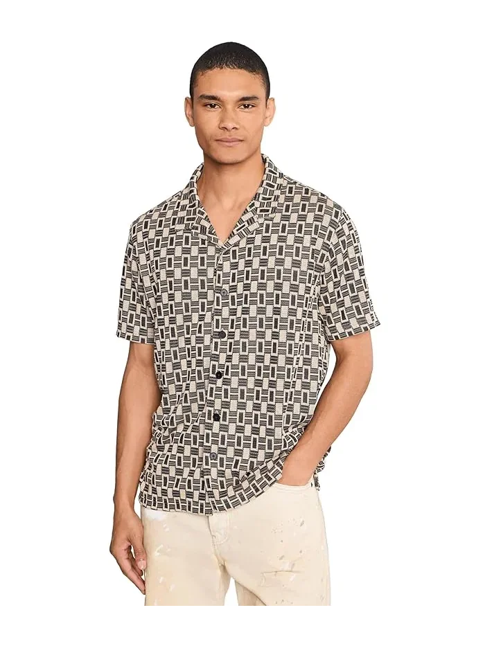 Рубашка с воротником-стойкой Sanford Camp Collar John Varvatos — 1