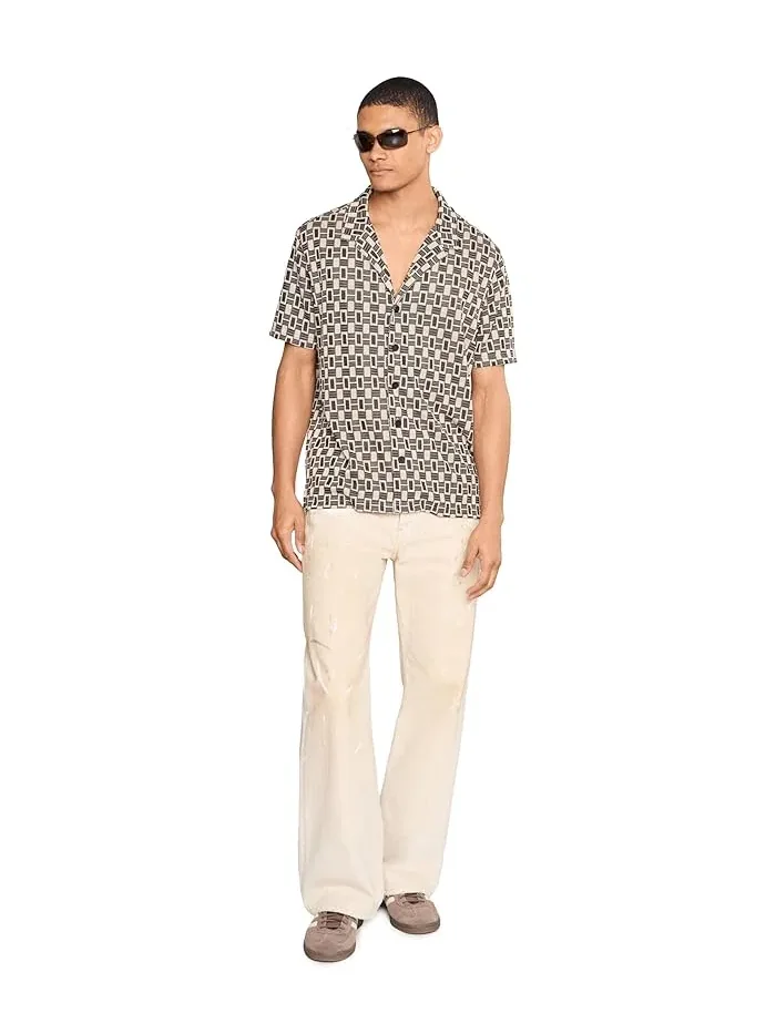 Рубашка с воротником-стойкой Sanford Camp Collar John Varvatos — 2