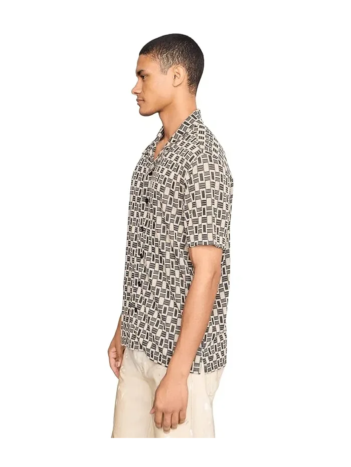 Рубашка с воротником-стойкой Sanford Camp Collar John Varvatos — 3