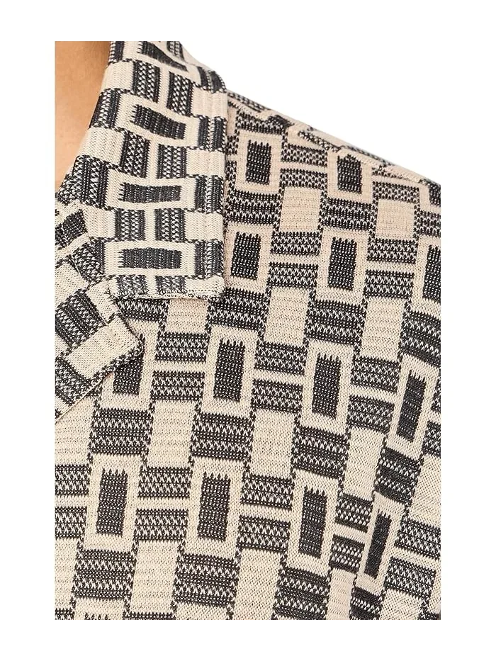 Рубашка с воротником-стойкой Sanford Camp Collar John Varvatos — 5