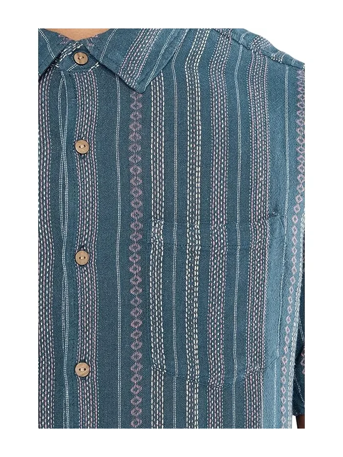 Рубашка с коротким рукавом в полоску Oceanside Hurley — 5