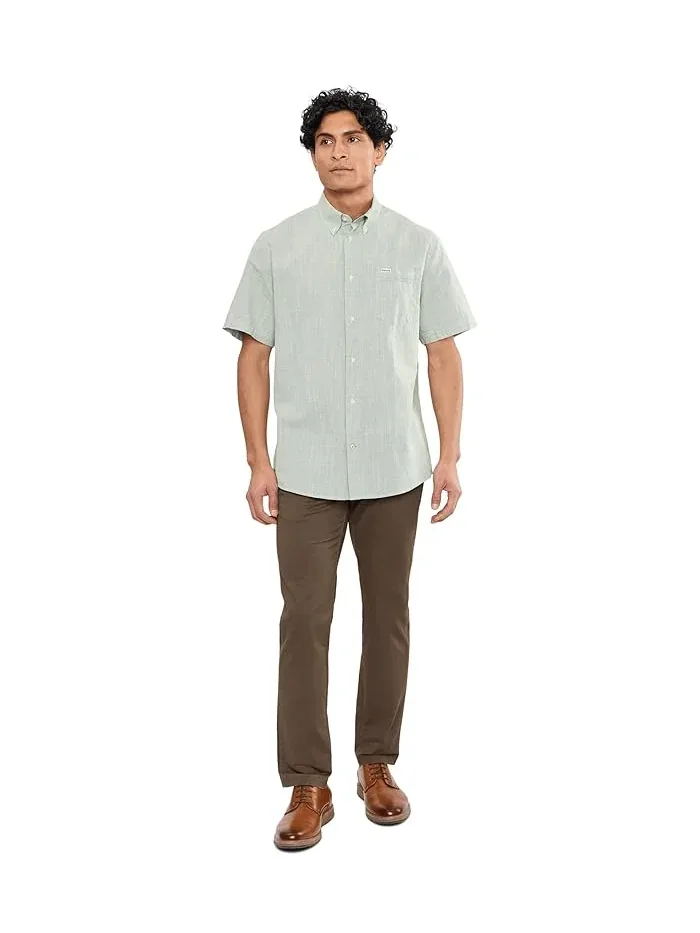 Рубашка Fleming хлопок-лен короткий рукав Barbour — 2