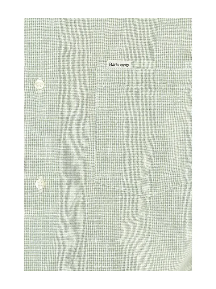 Рубашка Fleming хлопок-лен короткий рукав Barbour — 5