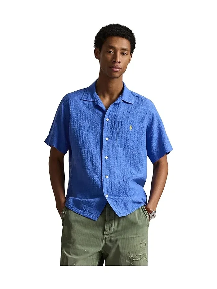 Рубашка Classic Fit из льняной смеси с сирсакером Polo Ralph Lauren — 1