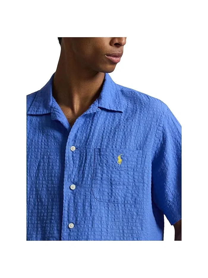Рубашка Classic Fit из льняной смеси с сирсакером Polo Ralph Lauren — 5