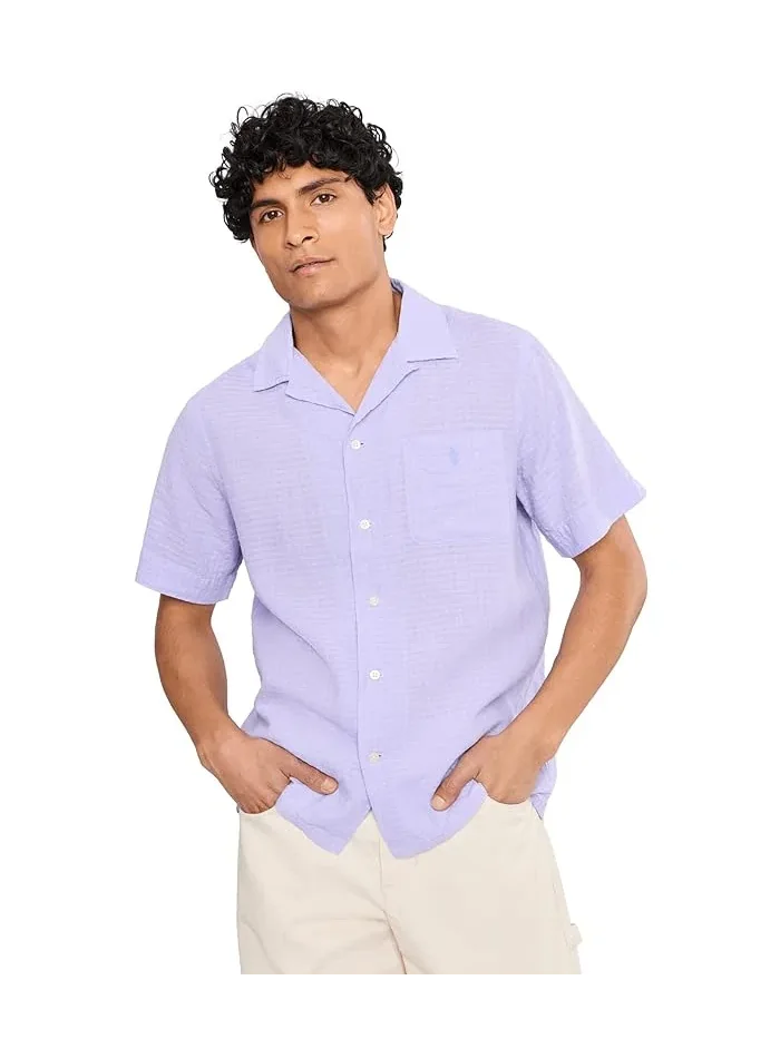 Рубашка льняная Classic Fit Linen-Blend Seersucker Shirt Polo Ralph Lauren — 1