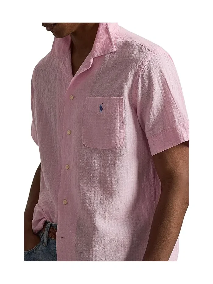 Рубашка из льняной смеси с сирсакером Classic Fit Polo Ralph Lauren — 5