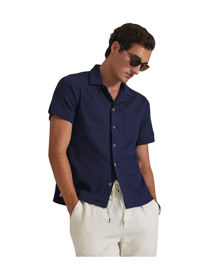 Рубашка кампи с вафельным переплетением хлопок и лен Polo Ralph Lauren — 4