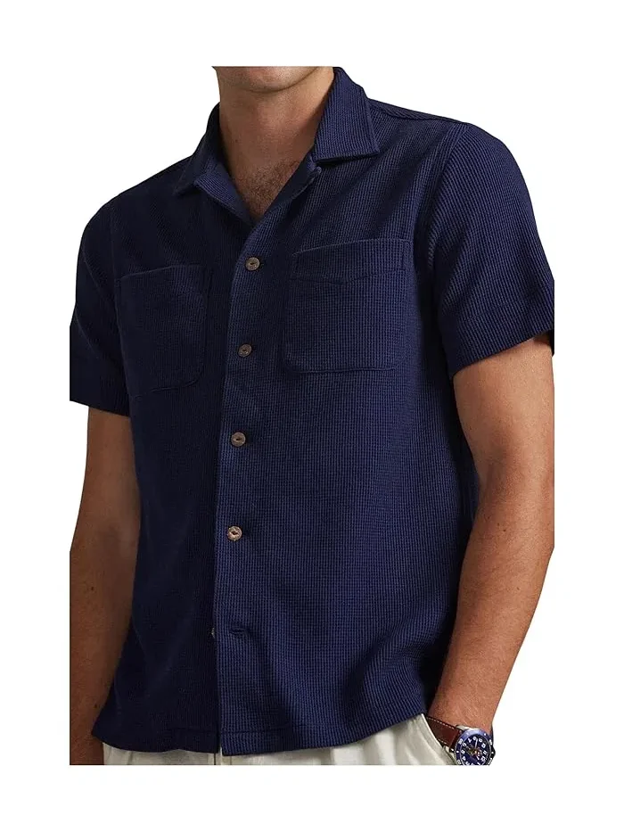 Рубашка кампи с вафельным переплетением хлопок и лен Polo Ralph Lauren — 5