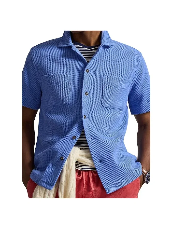 Рубашка Camp waffle-knit cotton linen Polo Ralph Lauren — 4