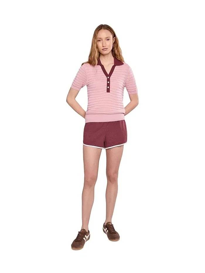 Джемпер-поло Wren Knit Varley, Zephyr Mauve/Port — 2