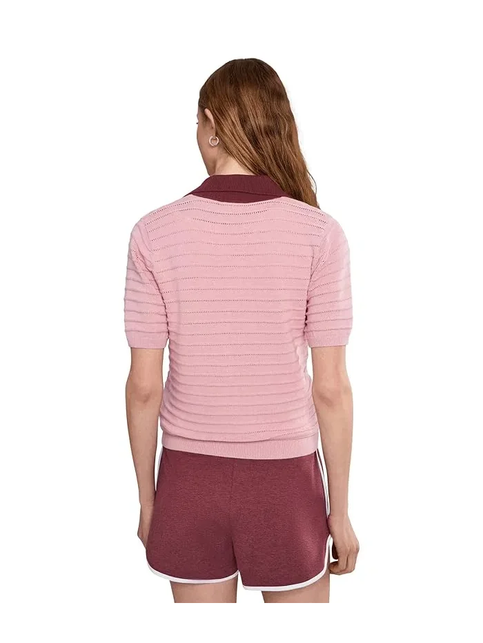 Джемпер-поло Wren Knit Varley, Zephyr Mauve/Port — 4