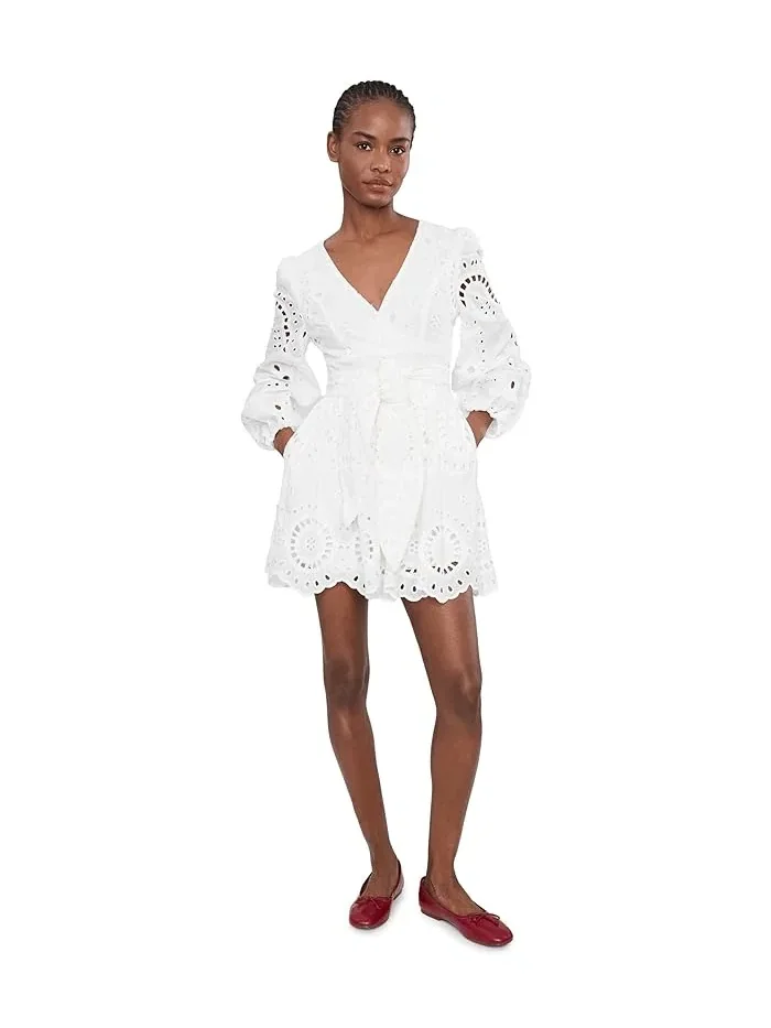 Ромпер с вышивкой Broderie Anglaise Cotton Romper Dress Avec Les Filles — 2