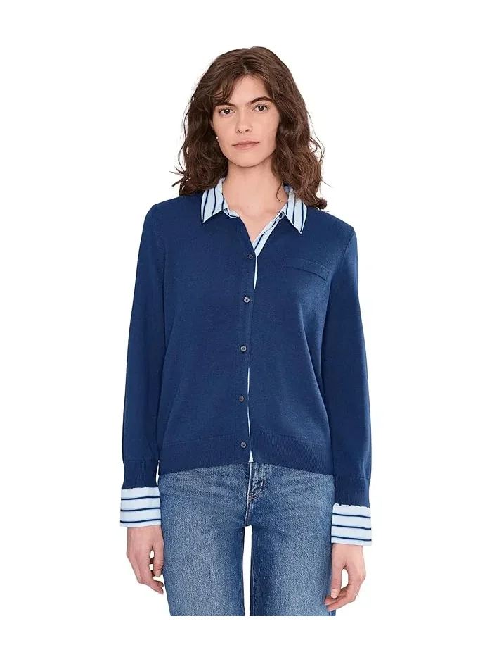 Кардиган с плетеными вставками модель Cardigan with Woven Trims Vince Camuto — 1
