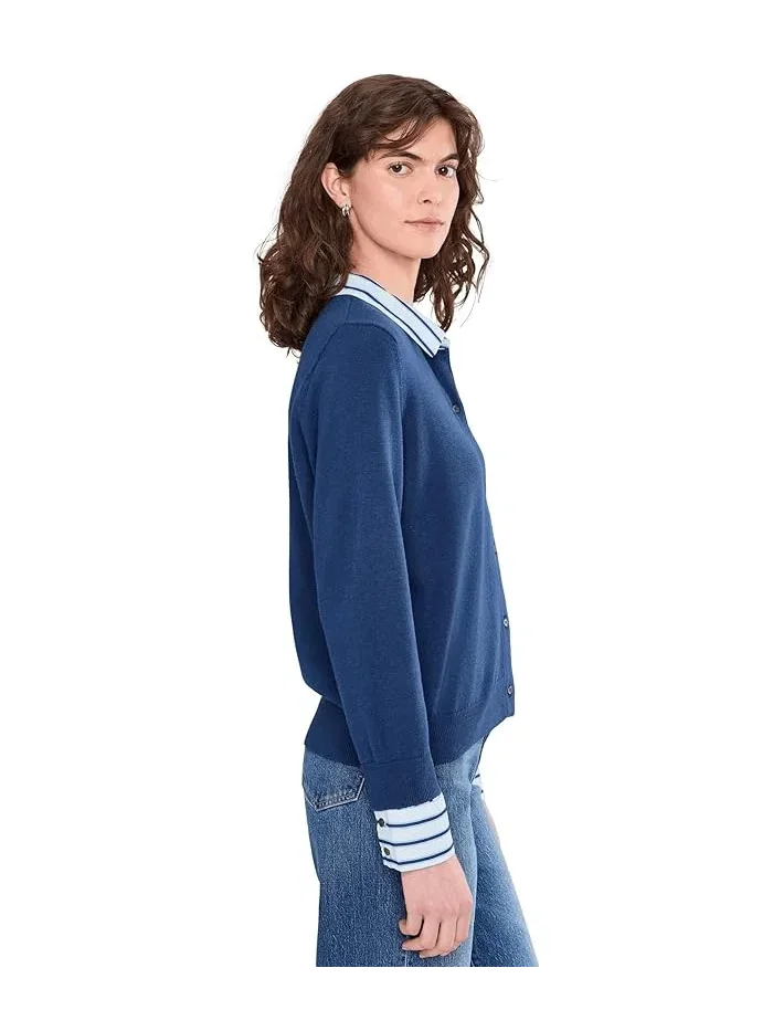 Кардиган с плетеными вставками модель Cardigan with Woven Trims Vince Camuto — 3